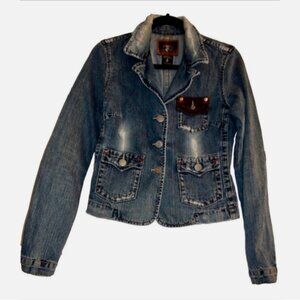 Vintage True Religion Distressed Denim Jean Jacket